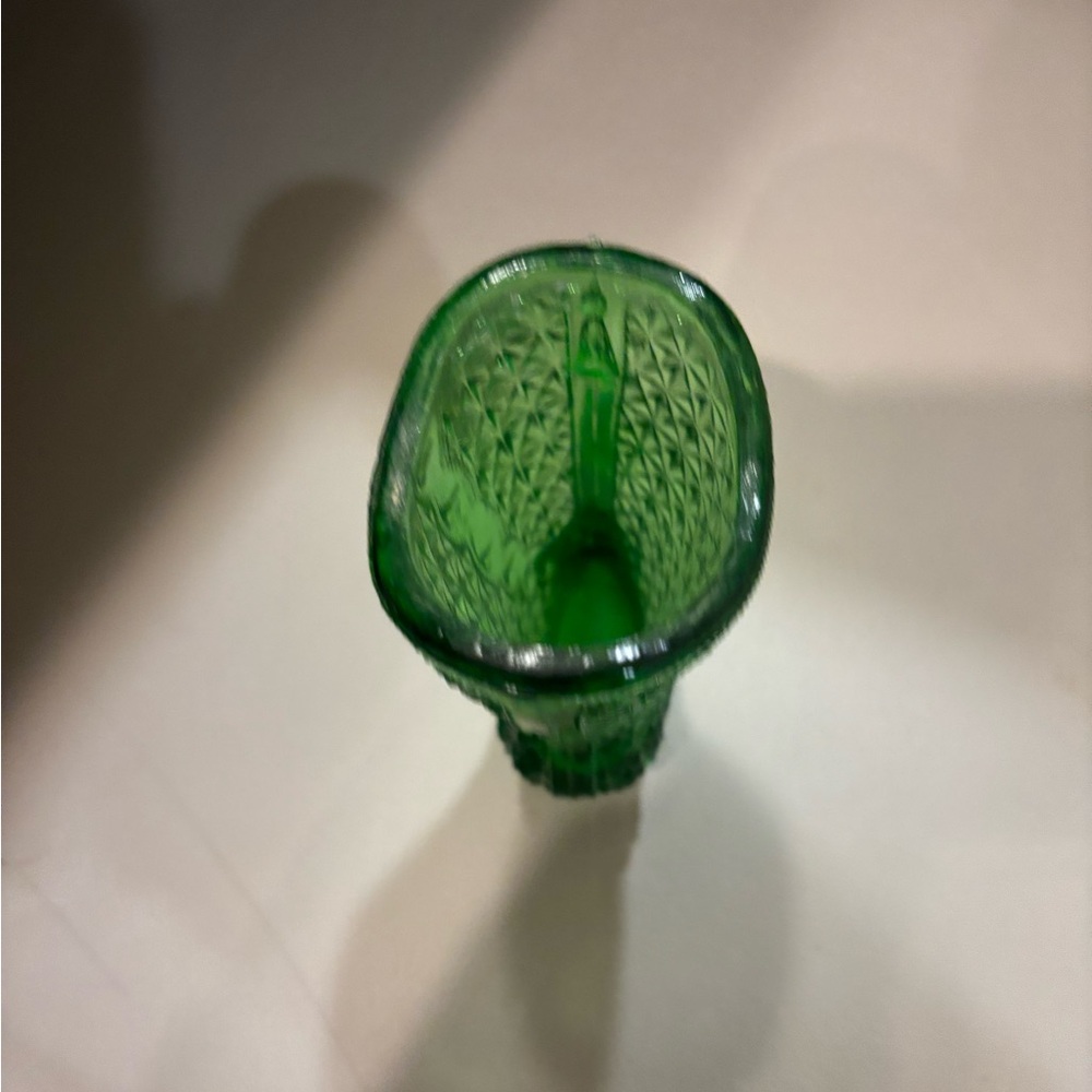 VINTAGE FENTON GLASS GREEN DAISY & BUTTON BOOT SHOE - Picture 5 of 6
